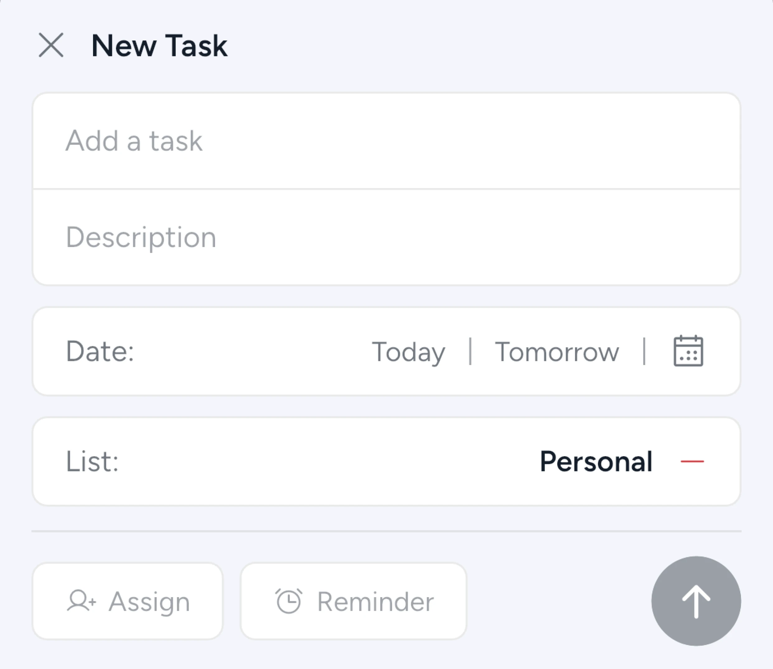 Screenshot of Reminders that actually work